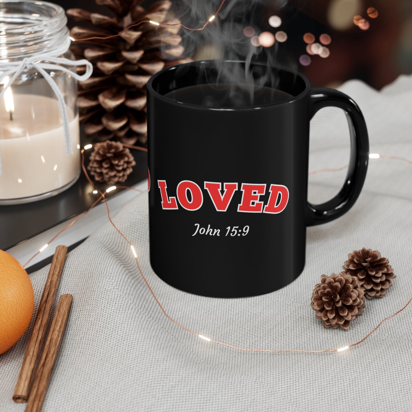 LOVED -  11oz Black Mug