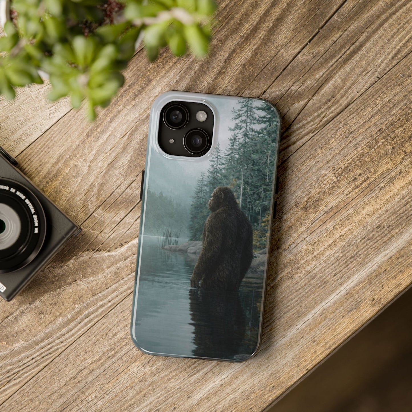 Phone Case — Bigfoot at Misty Lake Protective Rugged Case
