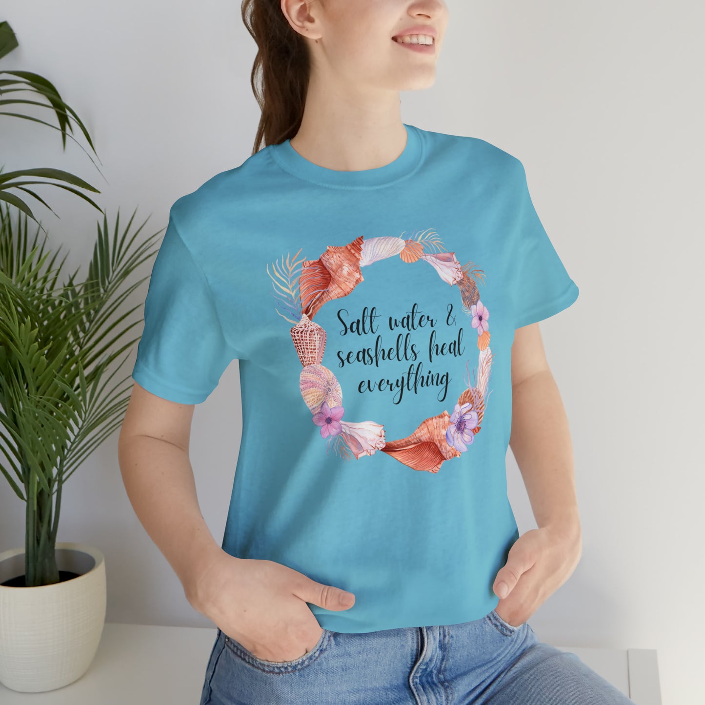 Salt Water and seashells Unisex Jersey Short Sleeve Tee