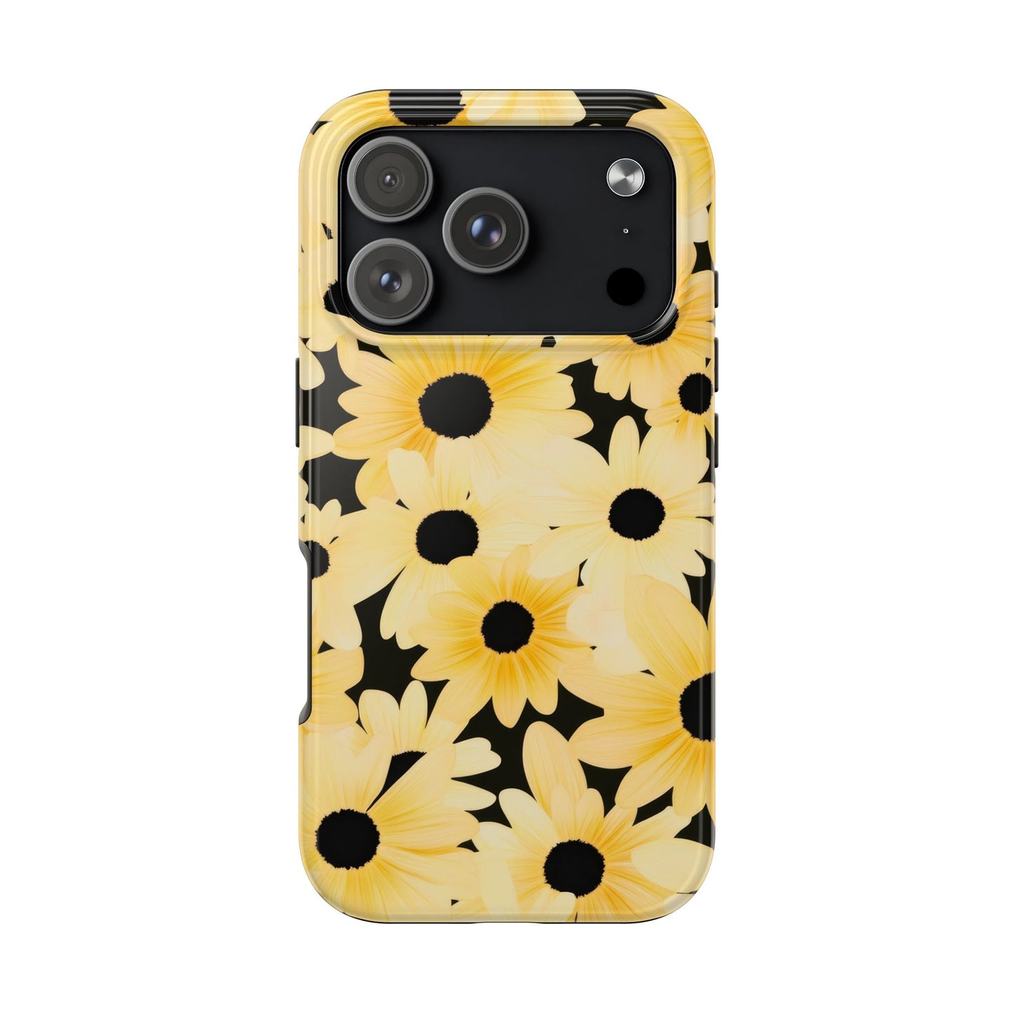 Daisy Burst Tough Phone Case — Yellow Floral Protective Cover