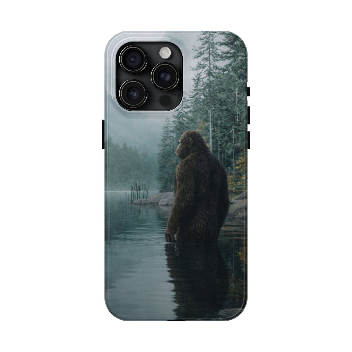 Phone Case — Bigfoot at Misty Lake Protective Rugged Case