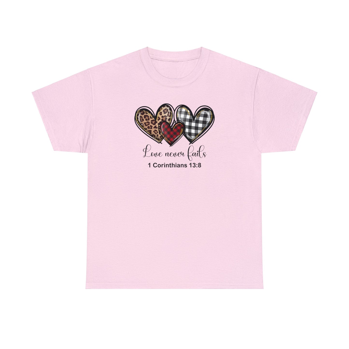 Love never fails hearts - Gildan Unisex Heavy Cotton Tee