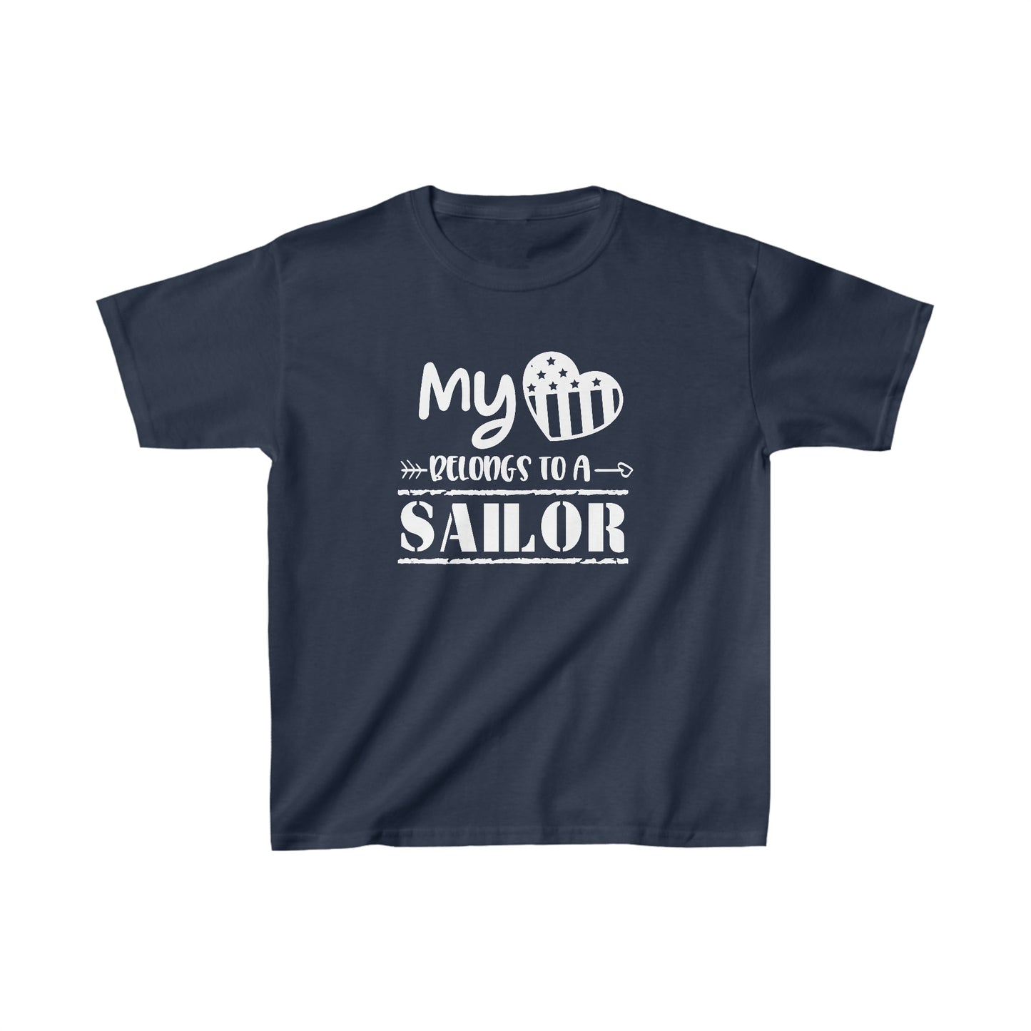 "My Heart Belongs to a Sailor" - Unisex Youth Short Sleeve Tee