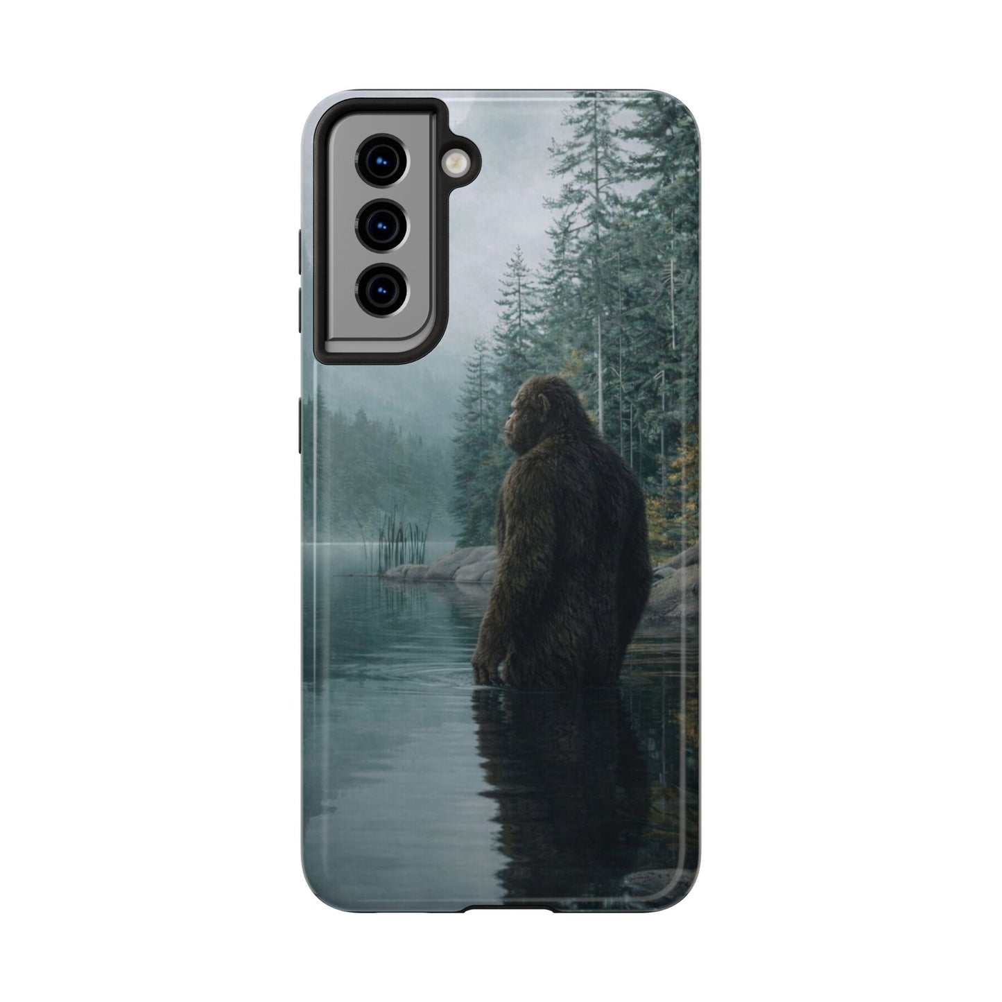 Phone Case — Bigfoot at Misty Lake Protective Rugged Case