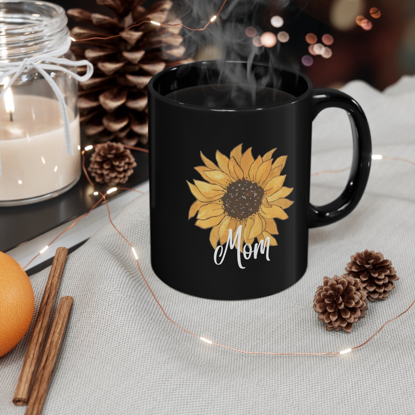 Mom - 11oz Black Mug