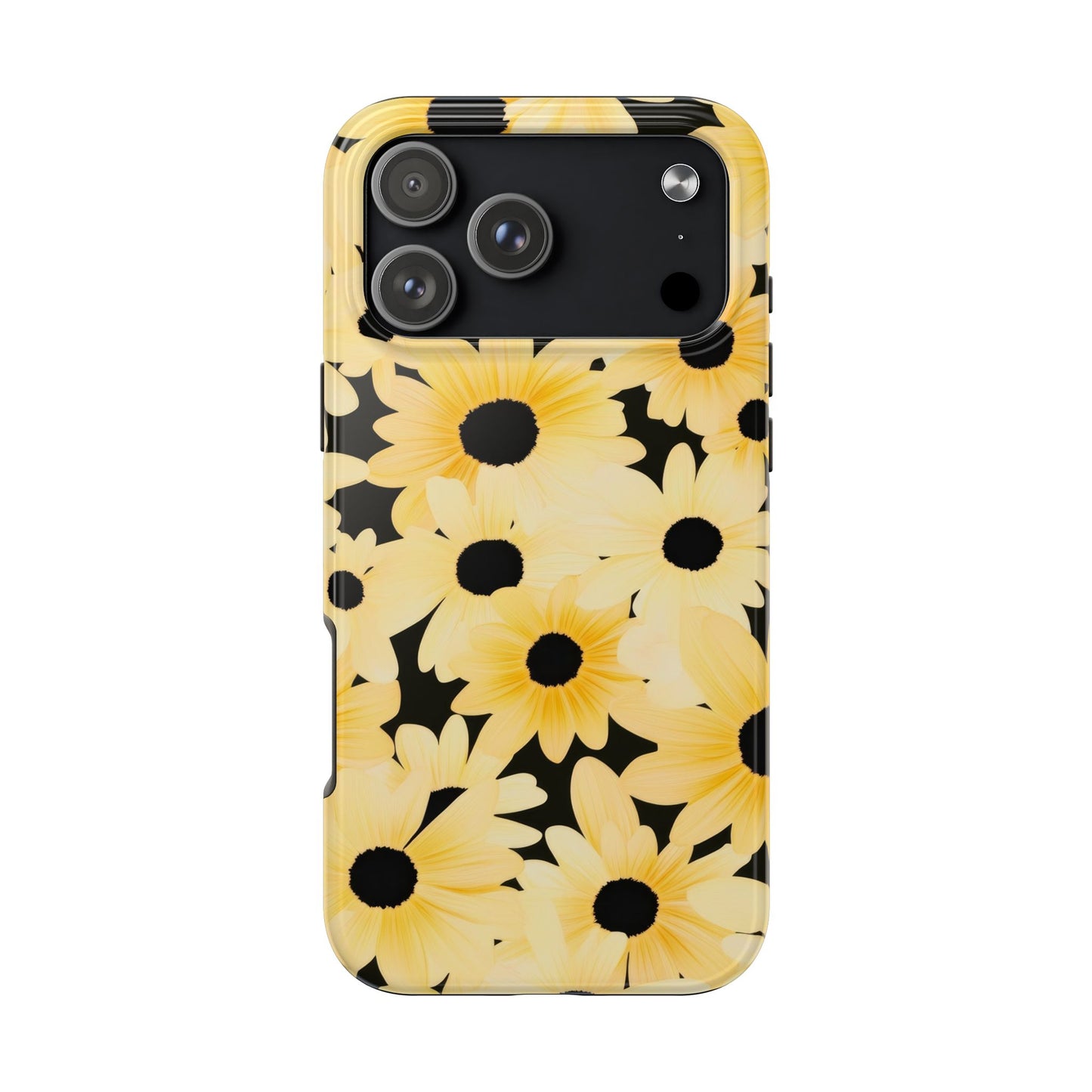 Daisy Burst Tough Phone Case — Yellow Floral Protective Cover