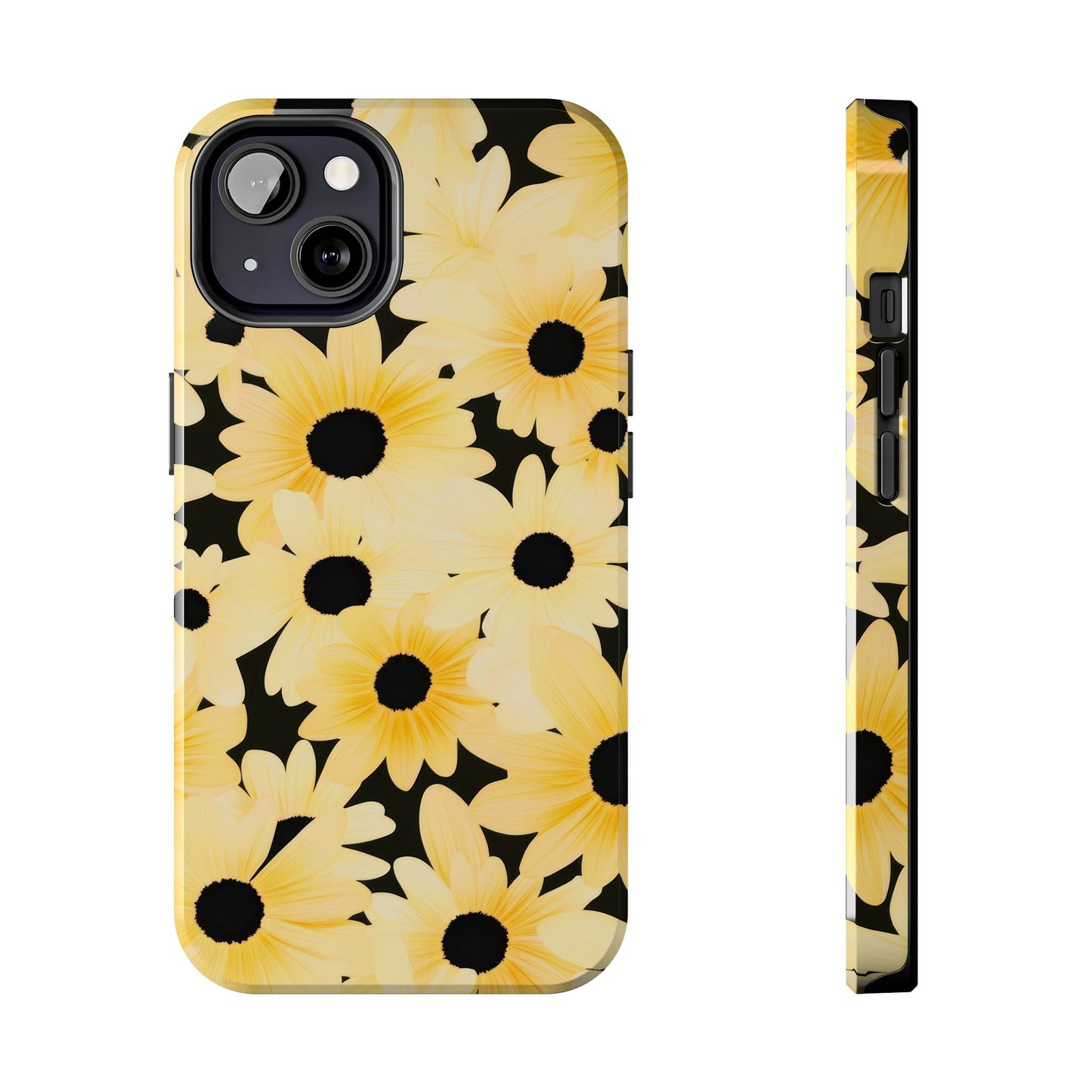 Daisy Burst Tough Phone Case — Yellow Floral Protective Cover