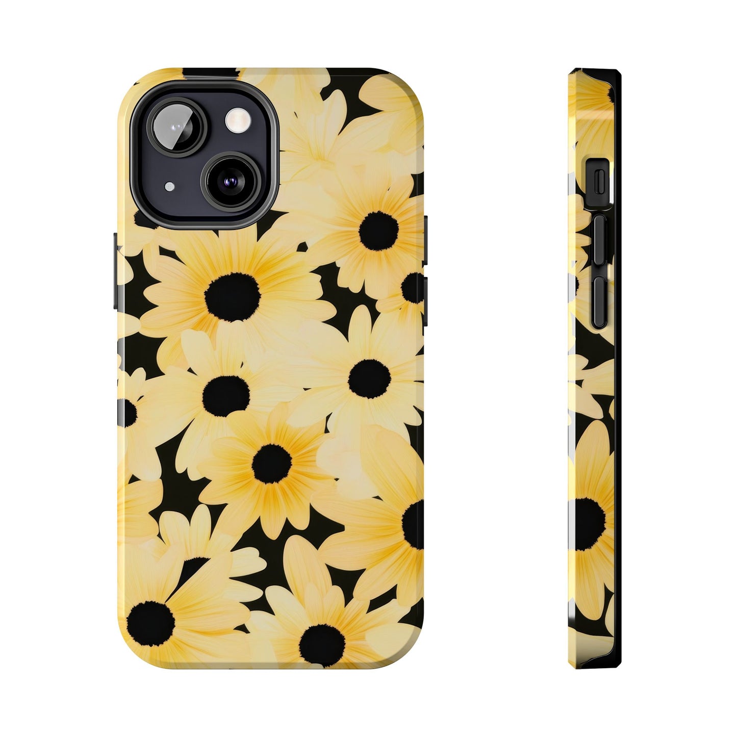 Daisy Burst Tough Phone Case — Yellow Floral Protective Cover