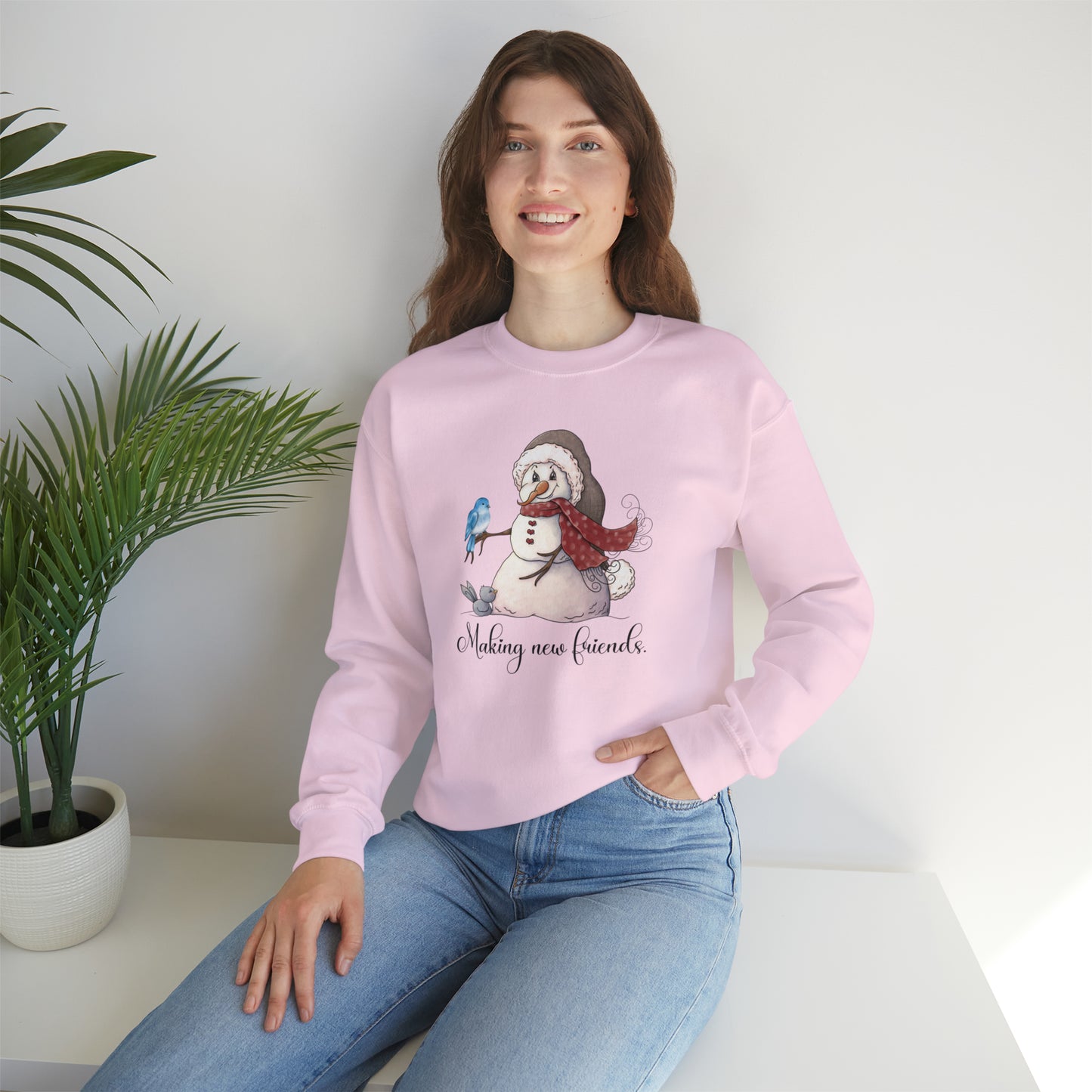 Making new friends - Unisex Heavy Blend™ Crewneck Sweatshirt