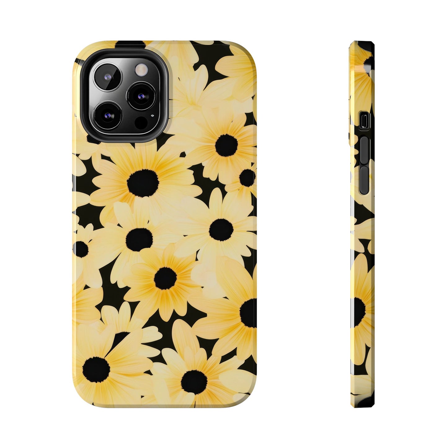 Daisy Burst Tough Phone Case — Yellow Floral Protective Cover