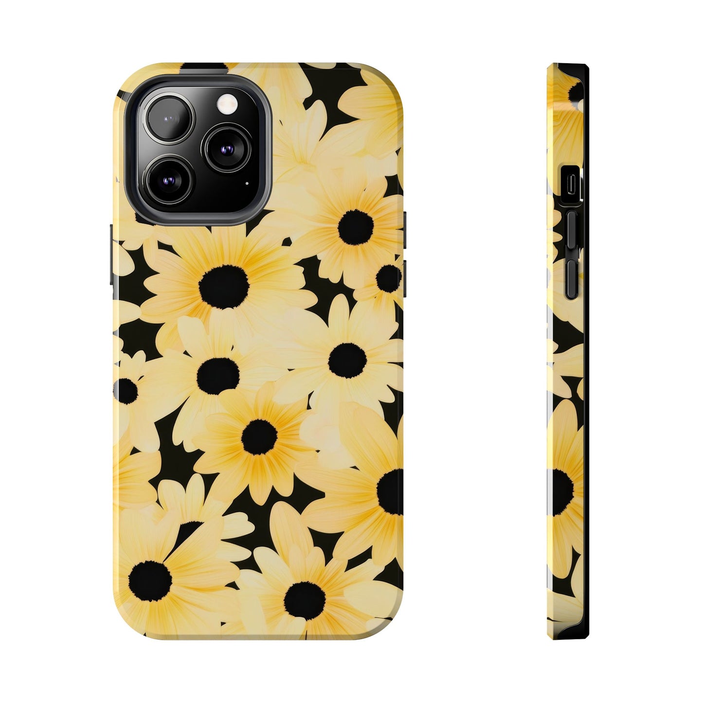 Daisy Burst Tough Phone Case — Yellow Floral Protective Cover