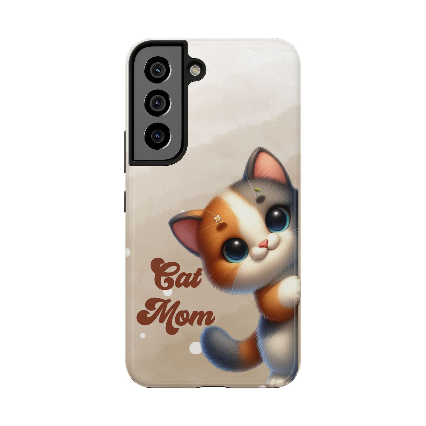 Cat Mom Tough Phone Case — Cute Calico Kitten Protective iPhone Case