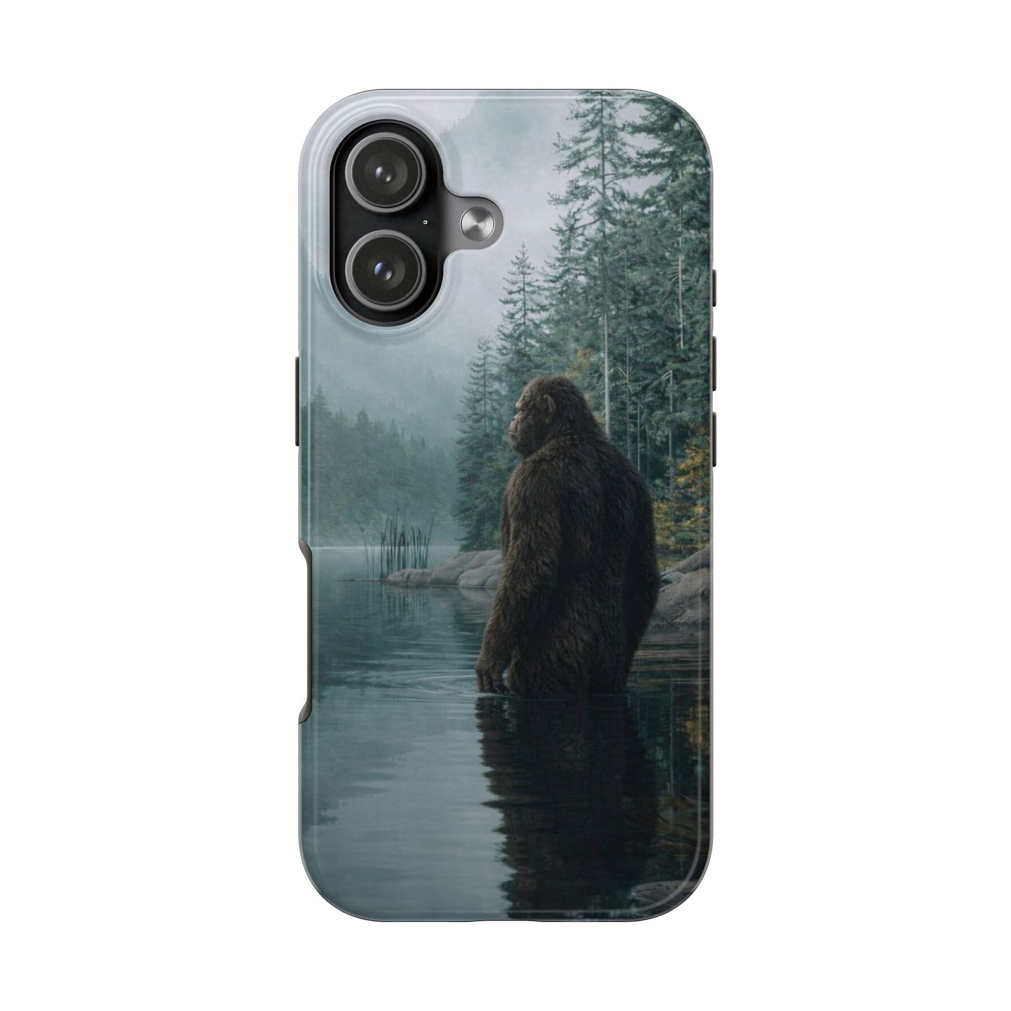 Phone Case — Bigfoot at Misty Lake Protective Rugged Case
