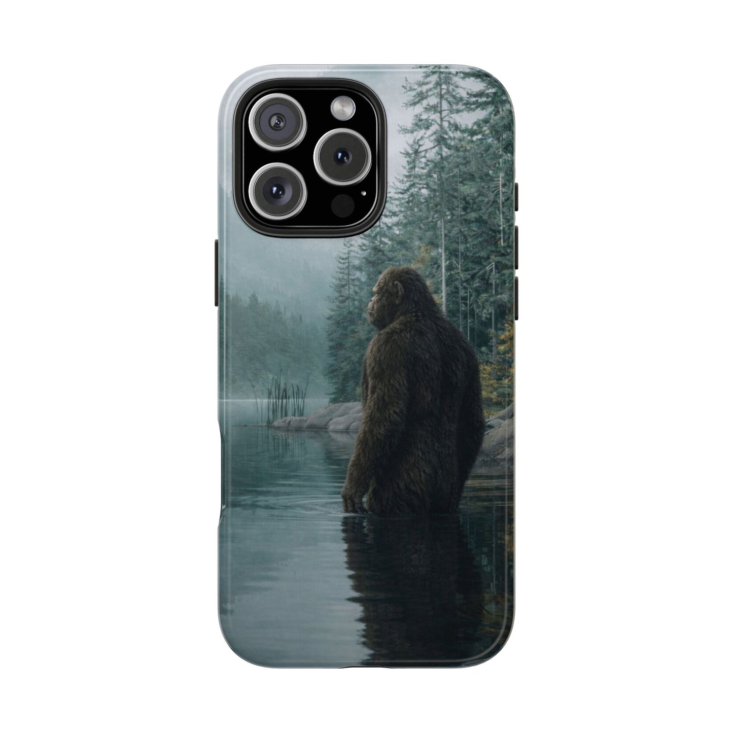 Phone Case — Bigfoot at Misty Lake Protective Rugged Case