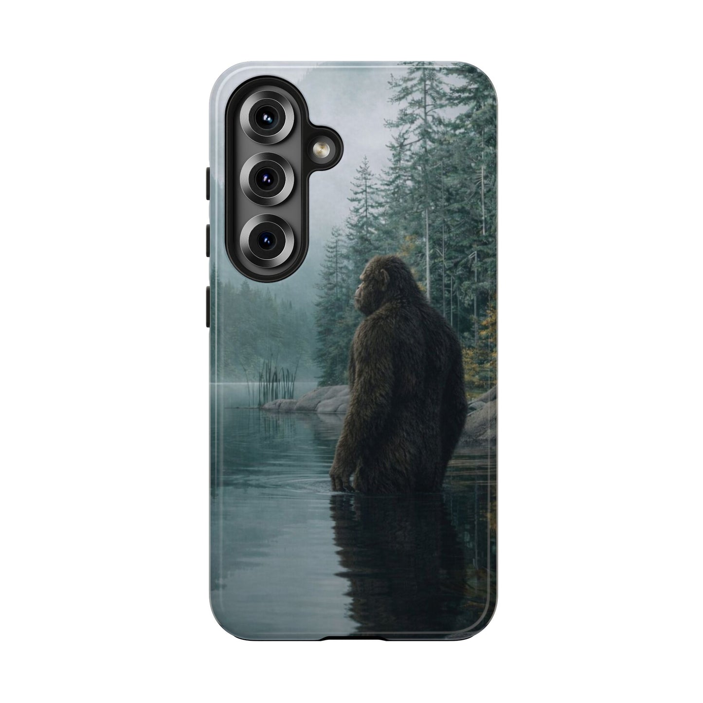Phone Case — Bigfoot at Misty Lake Protective Rugged Case