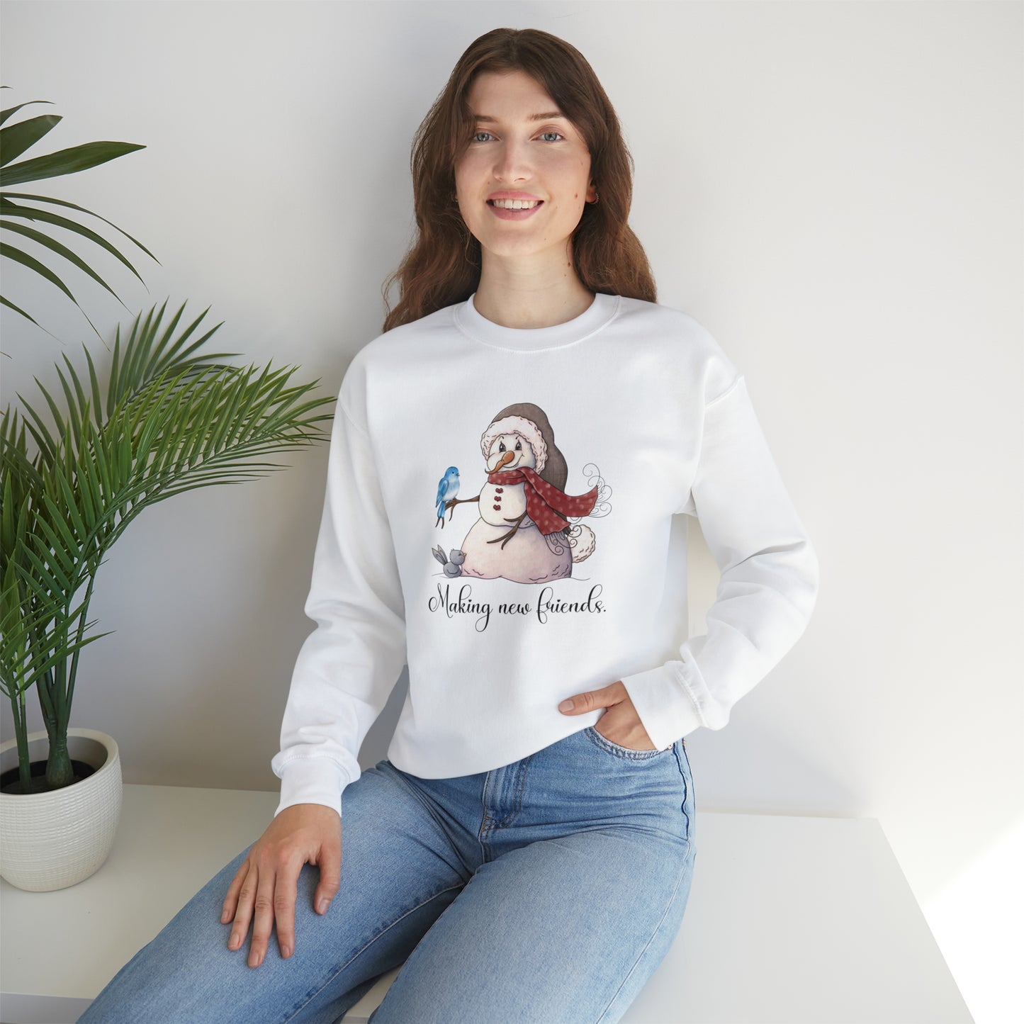 Making new friends - Unisex Heavy Blend™ Crewneck Sweatshirt