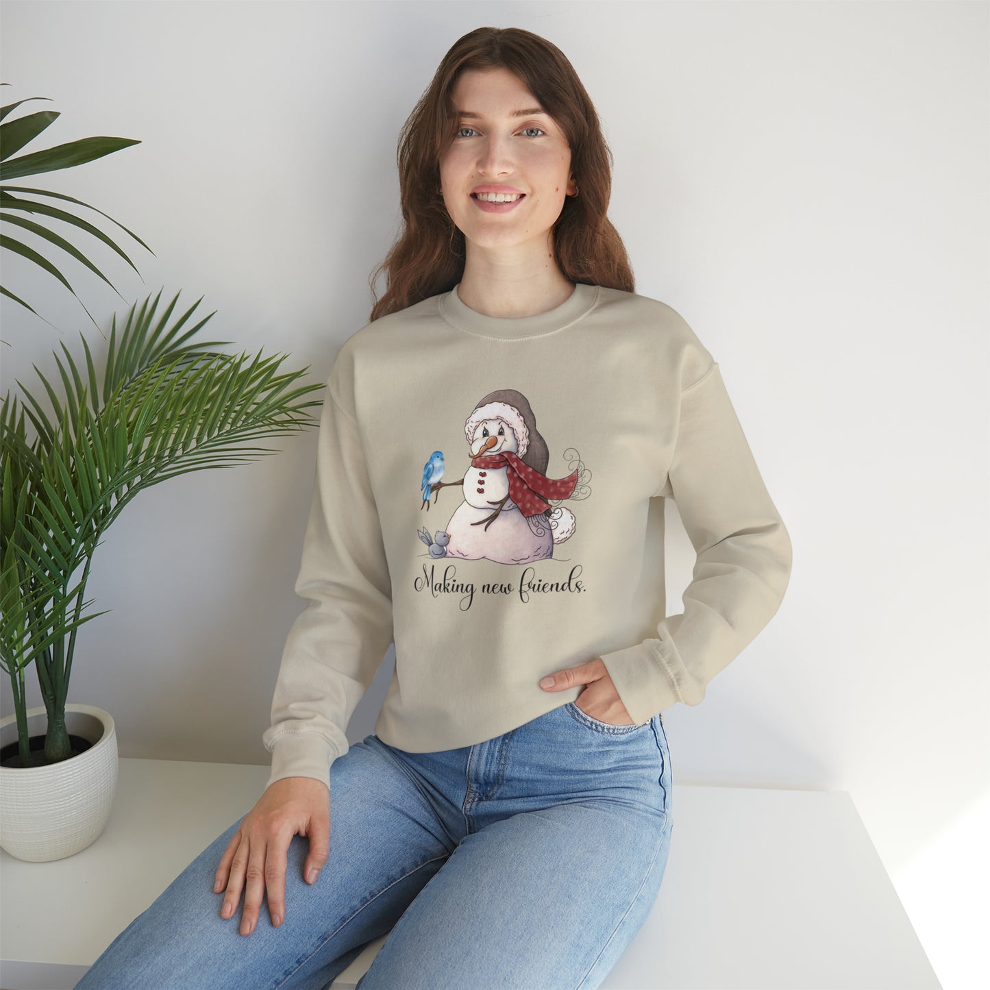 Making new friends - Unisex Heavy Blend™ Crewneck Sweatshirt