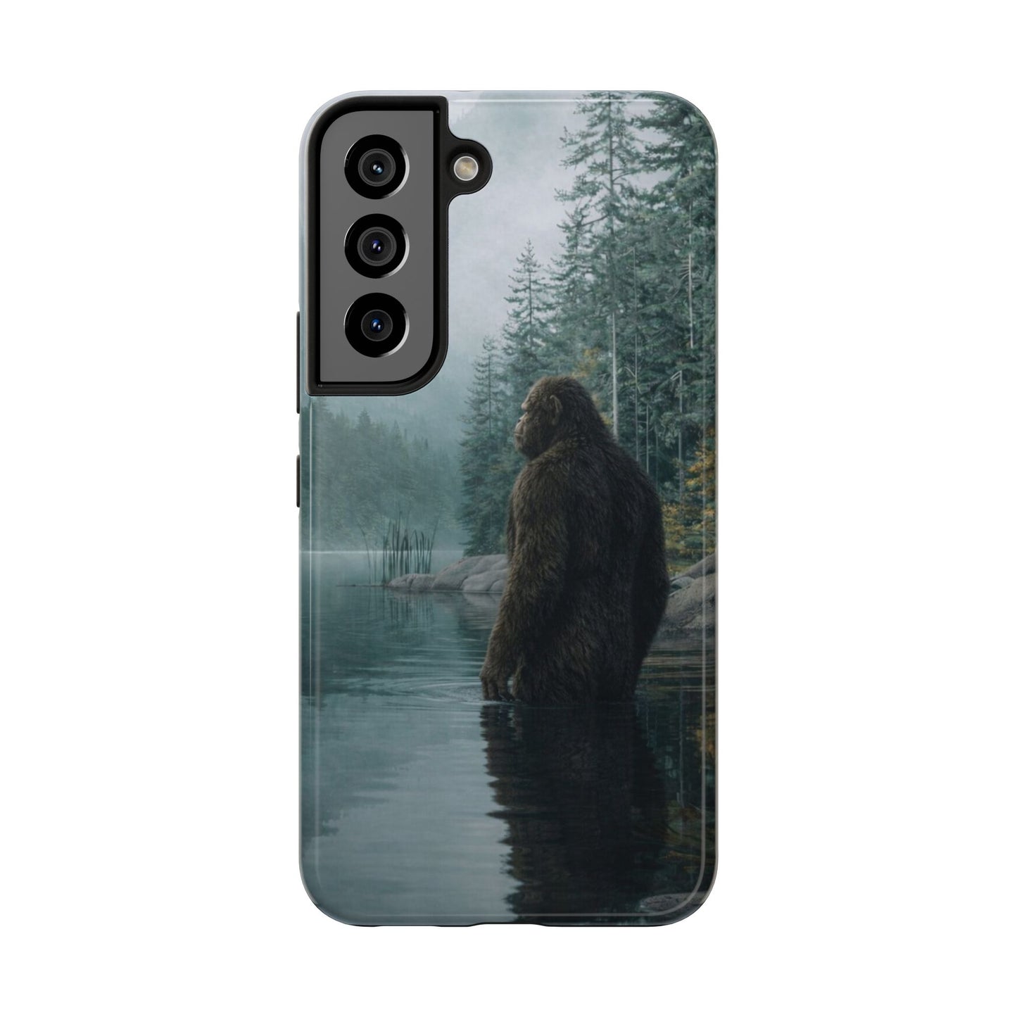 Phone Case — Bigfoot at Misty Lake Protective Rugged Case