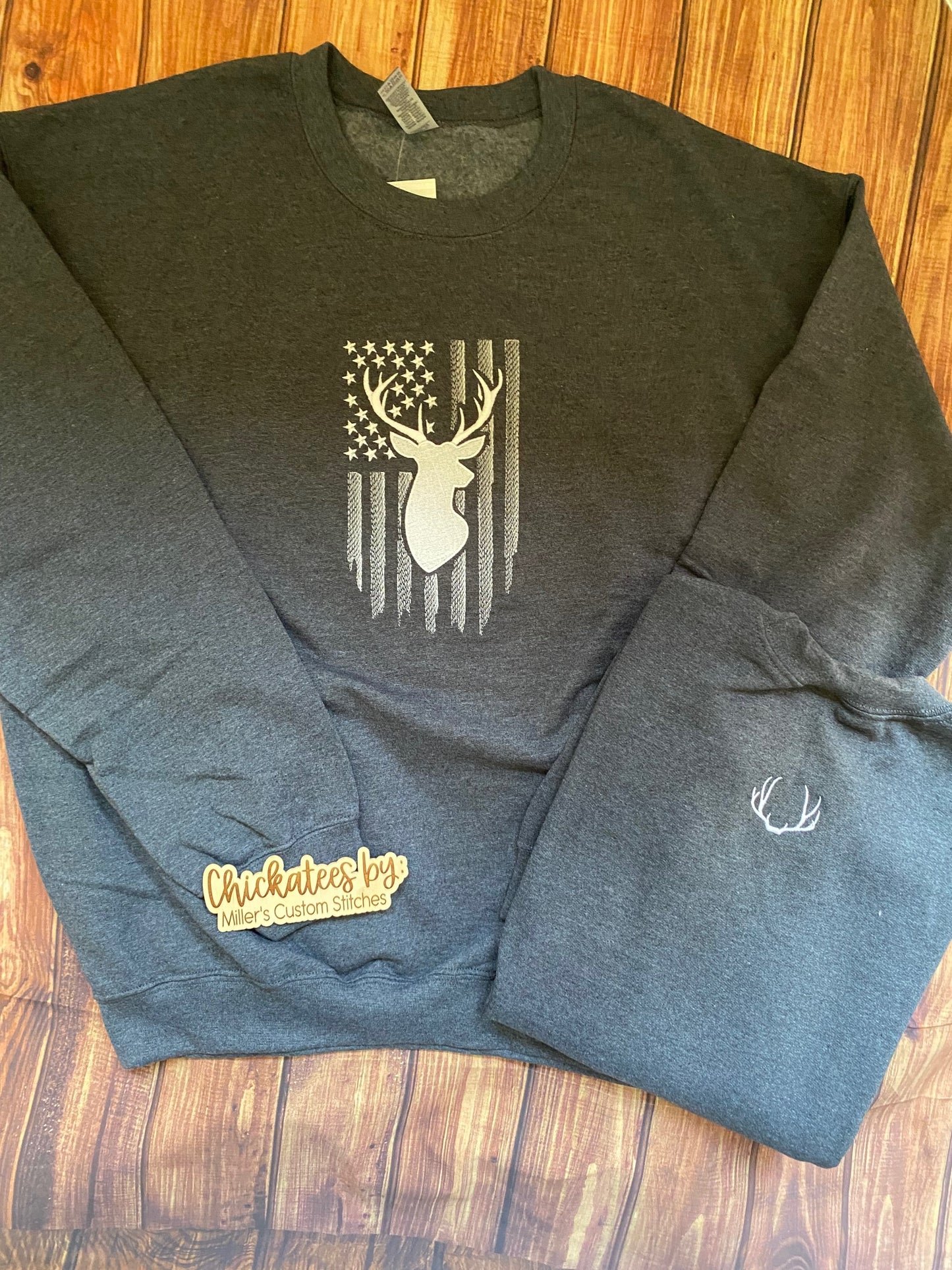 Buck Flag Crew Neck Sweatshirt
